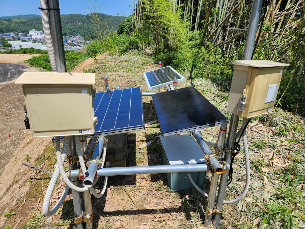 ソーラー電源カメラ設置