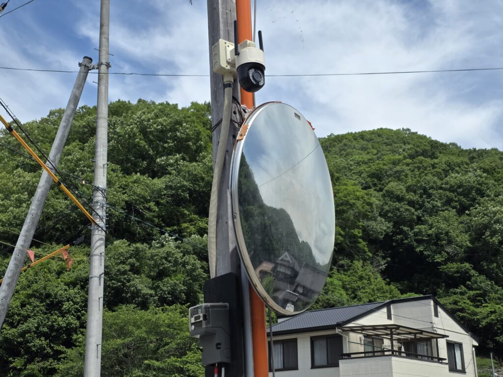 防犯カメラ設置 三原本郷線　道路改良工事